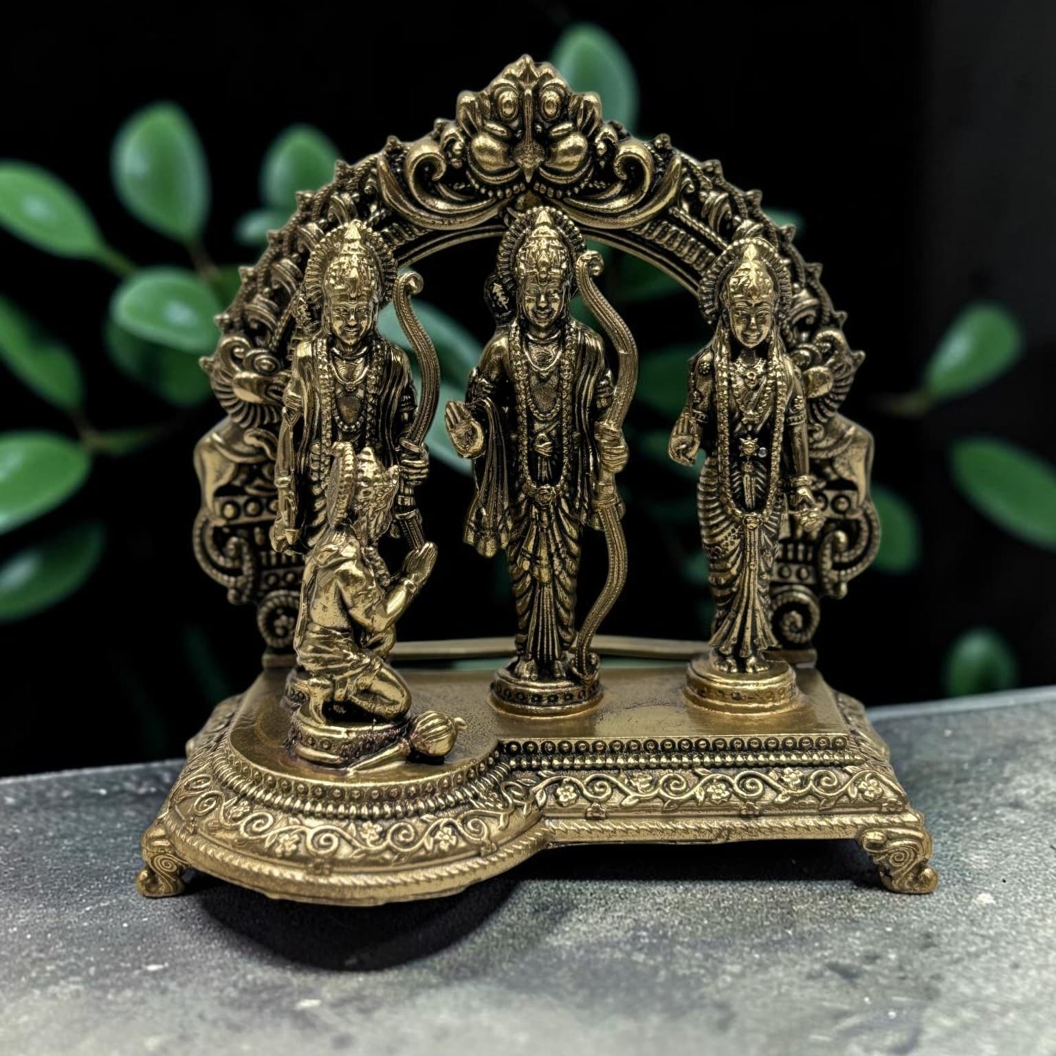 Divine Ram Darbar Brass Idol with Hanuman – Premium Heritage Edition