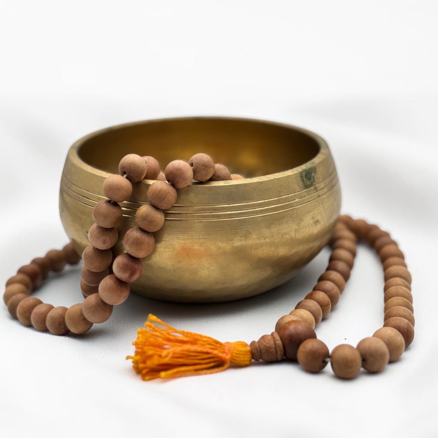 Premium 10mm Natural Rose wood Mala – Handcrafted Meditation & Prayer Beads