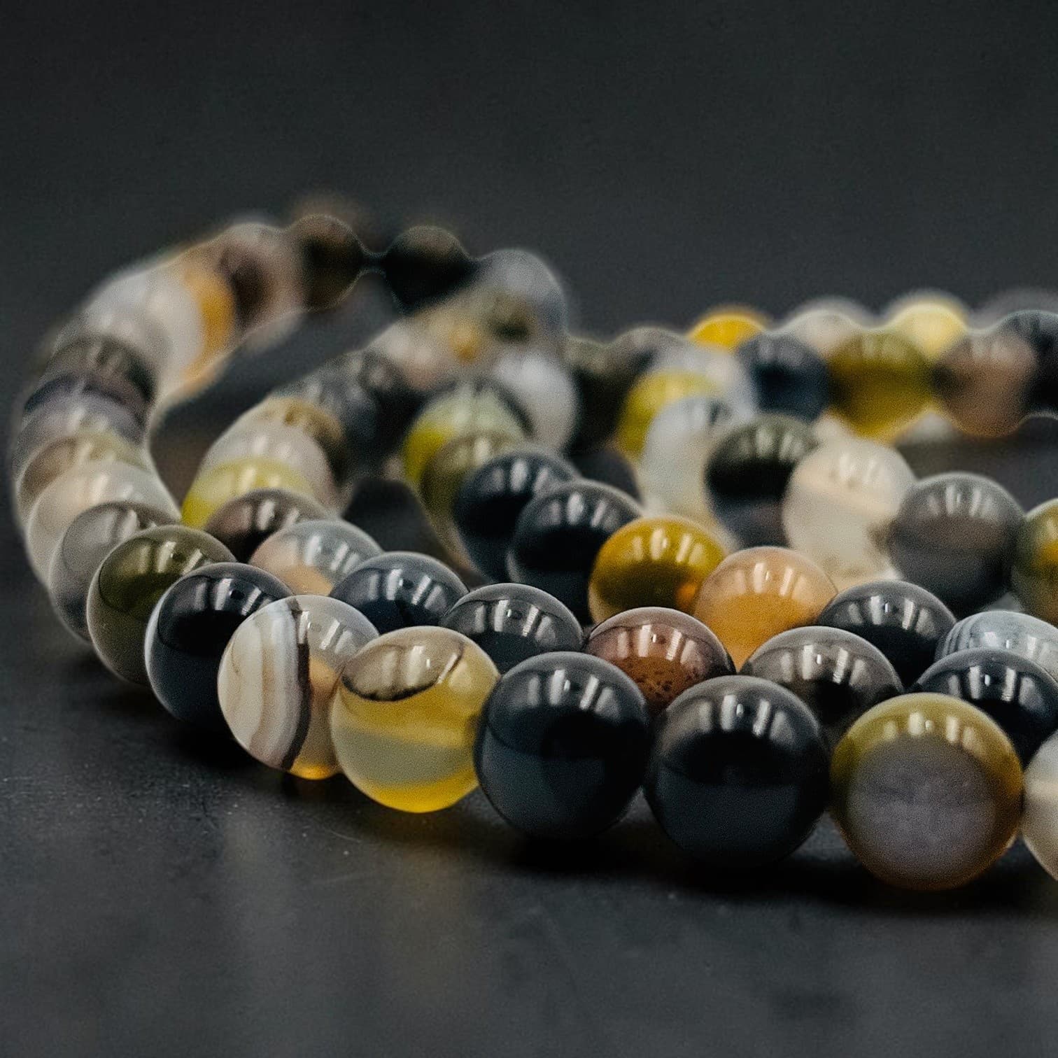 Premium Natural Agate Mala – 8mm | 108 Beads