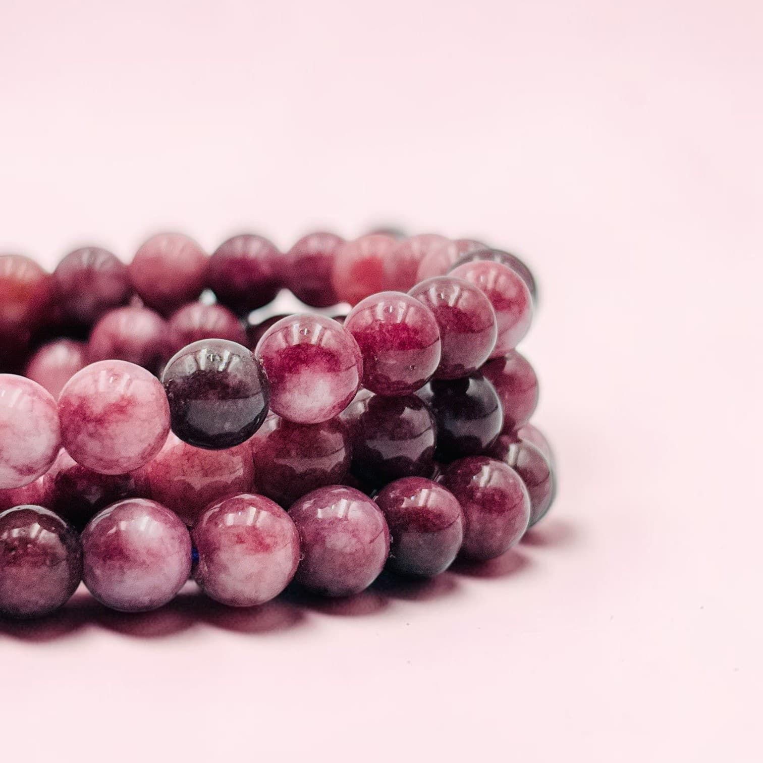 Premium Ruby Zoisite Japa Mala – 8mm | 108 Beads