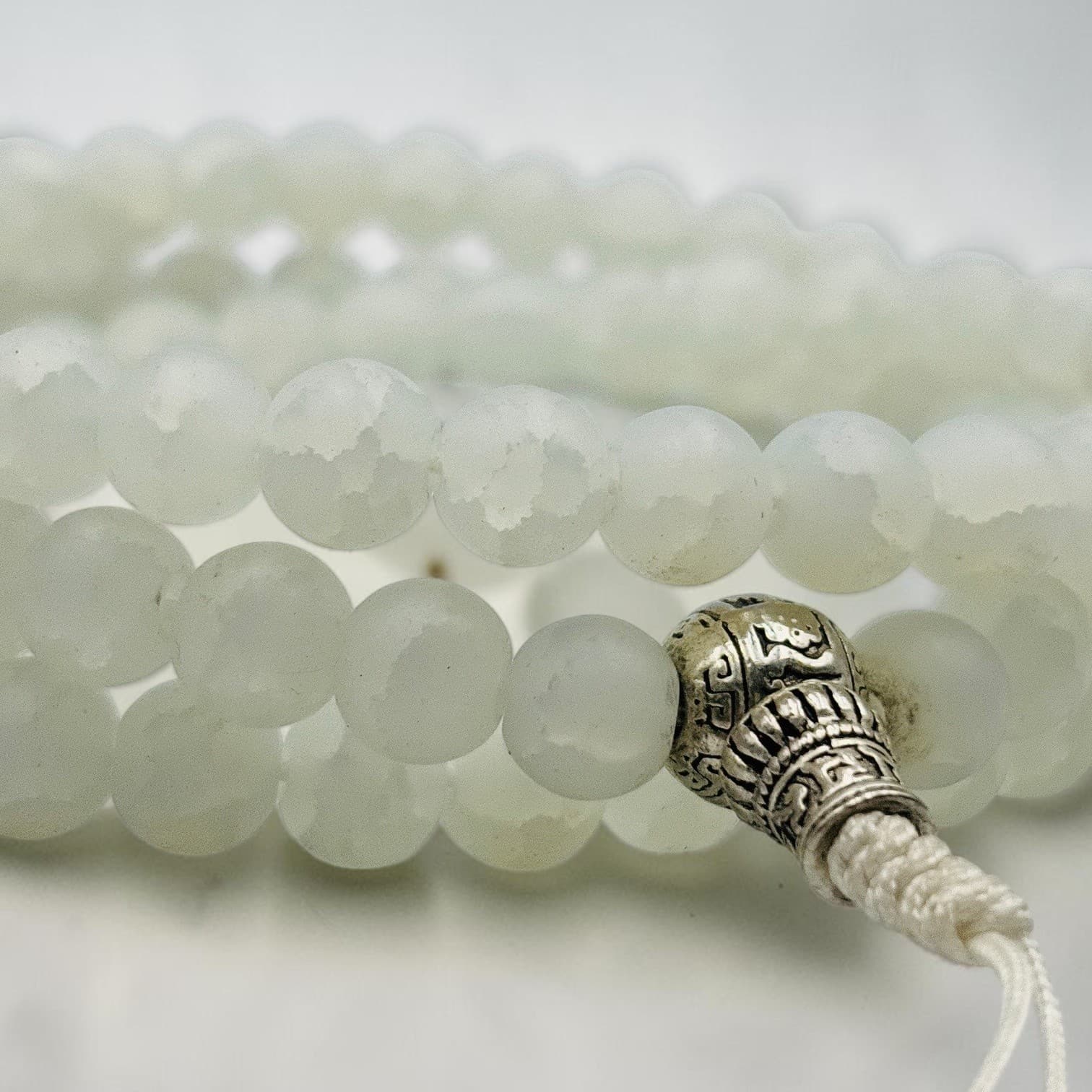 Premium Shaligram Moonlight Japa Mala – 8mm | 108 Beads